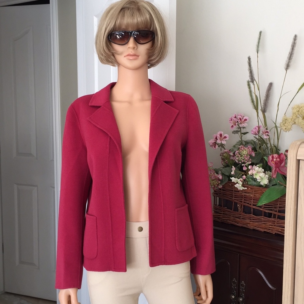 Talbots Open Double Faced Wool Blazer - image 2